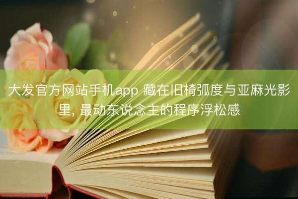 大发官方网站手机app 藏在旧椅弧度与亚麻光影里, 最动东说念主的程序浮松感