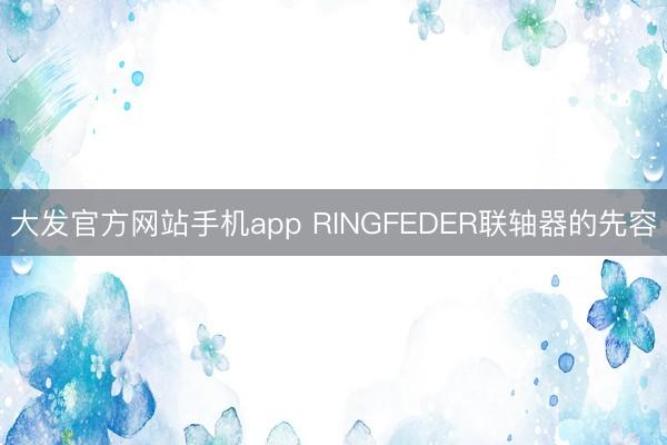大发官方网站手机app RINGFEDER联轴器的先容